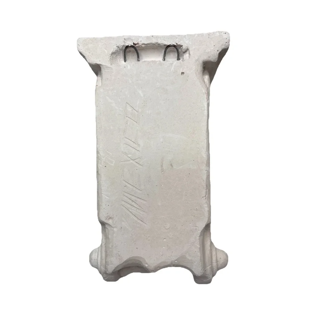 Handmade Pair of Ornate Heavy Plaster‎ Drapery Corbels Made in Spain